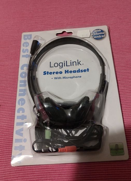 LogiLink - Zestaw słuchawkowy stereo z mikrofonem