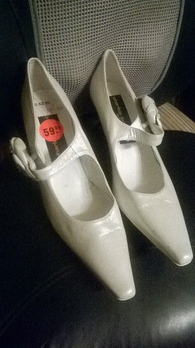 skorzane biale buty do slubu
