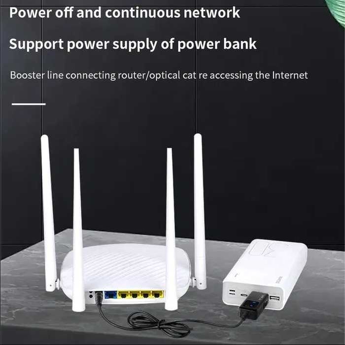 Кабель аварийного питания роутера повышающий с USB 5В до 9В/12В