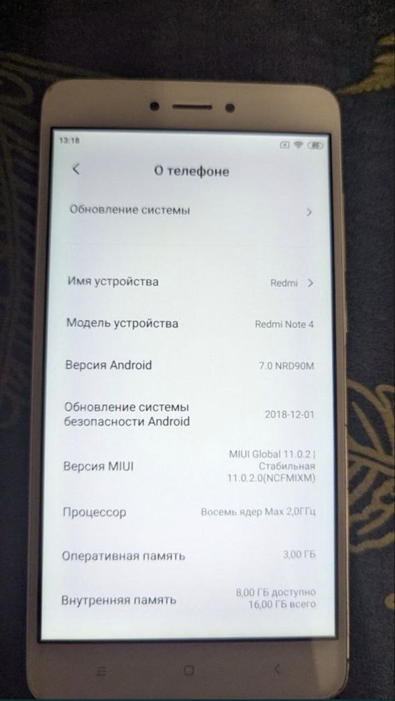Xiomi Redmi note 4x