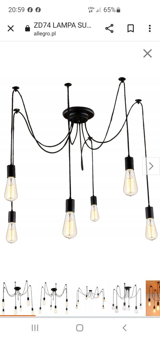 Lampa Pająk  8 lub 10