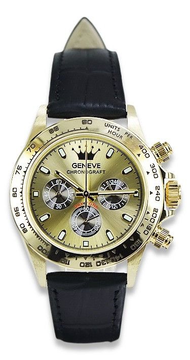 Złoty zegarek męski damski 14k 585 Geneve mw014ydgb Warszawa
