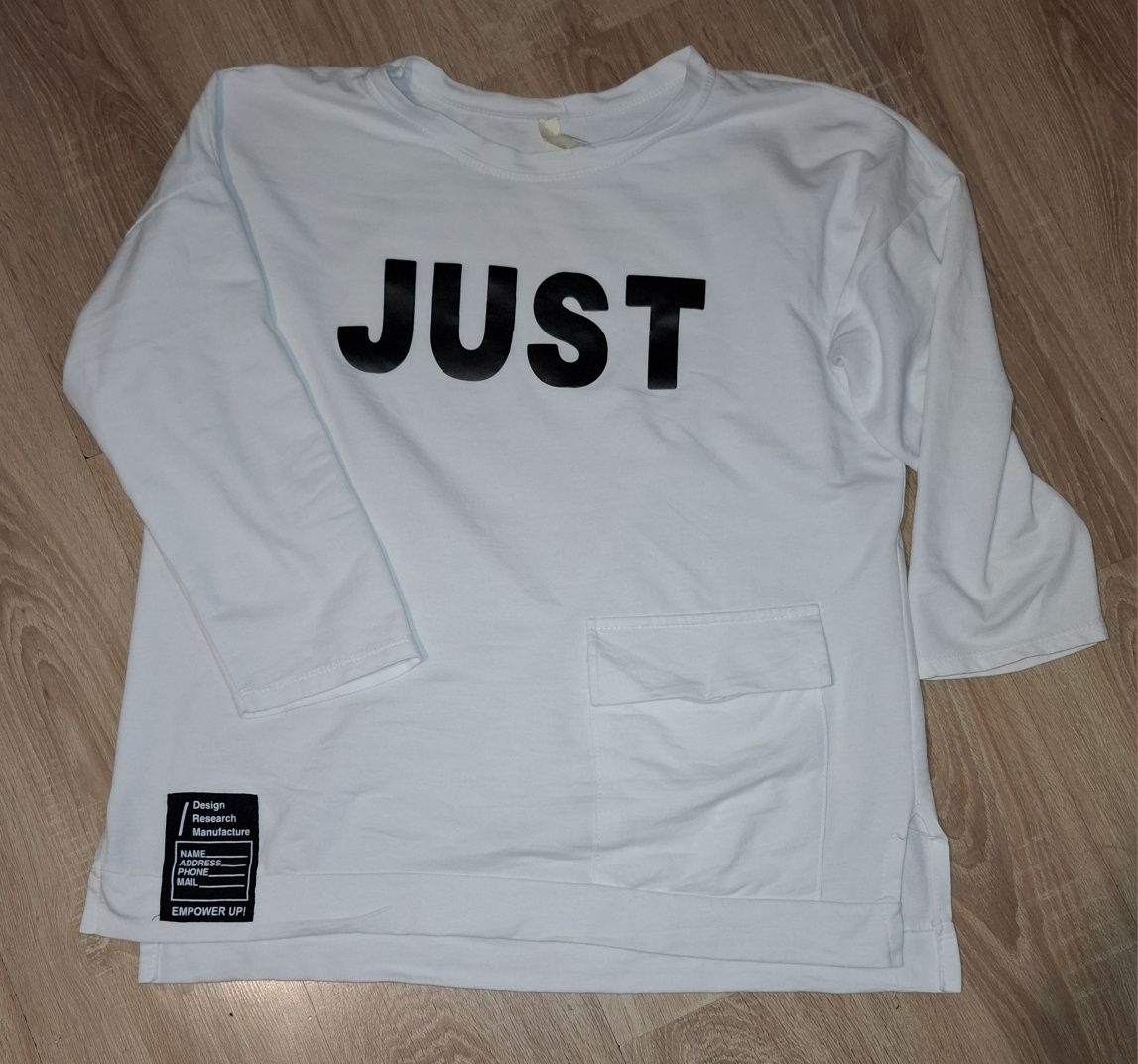 PLUS Size Biała Bluza