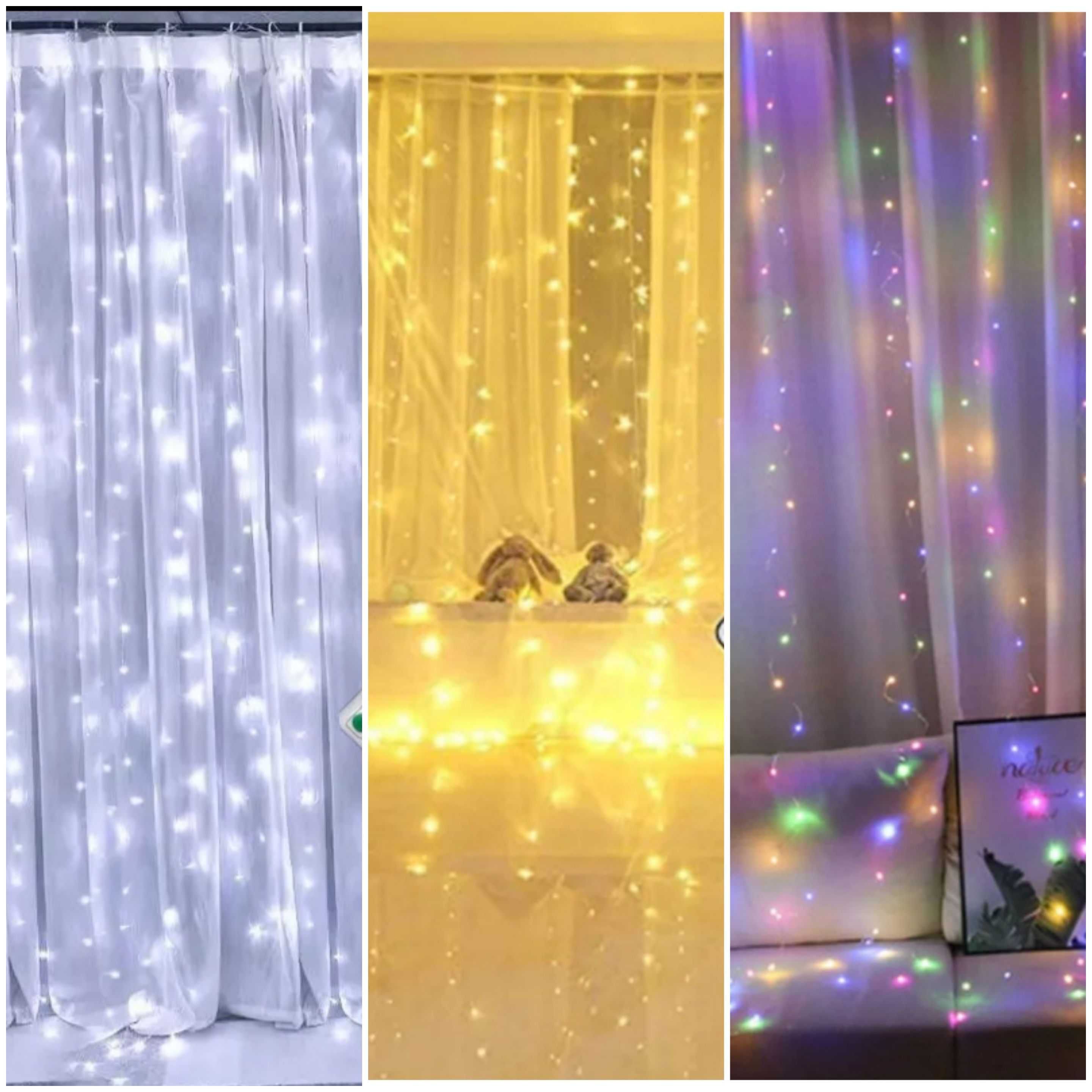 Girlanda led 300szt 3x3m lampki kurtyna na okno oświetlenie okienna