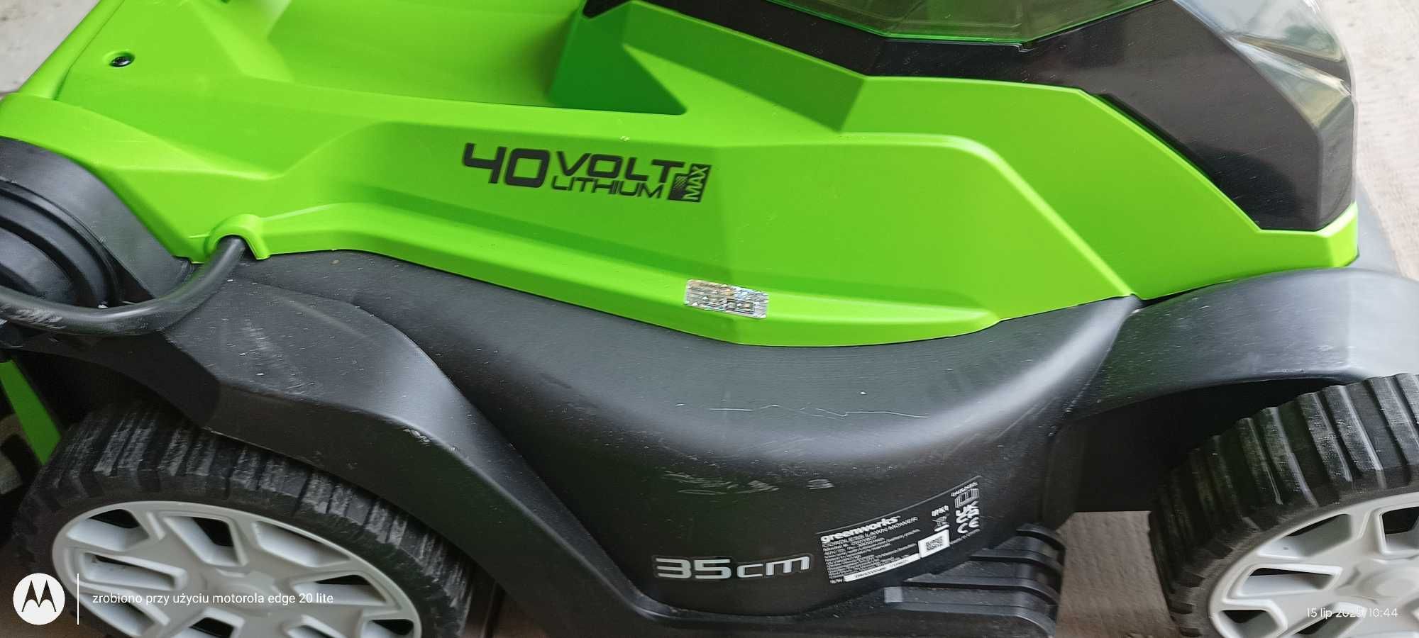 Sprzedam kosiarkę akumulatorową Greenworks 40v
