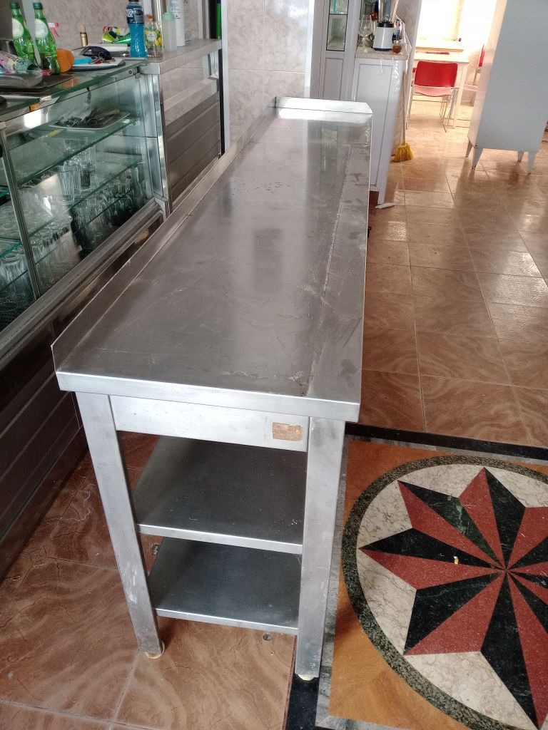 Bancada em inox dupla
