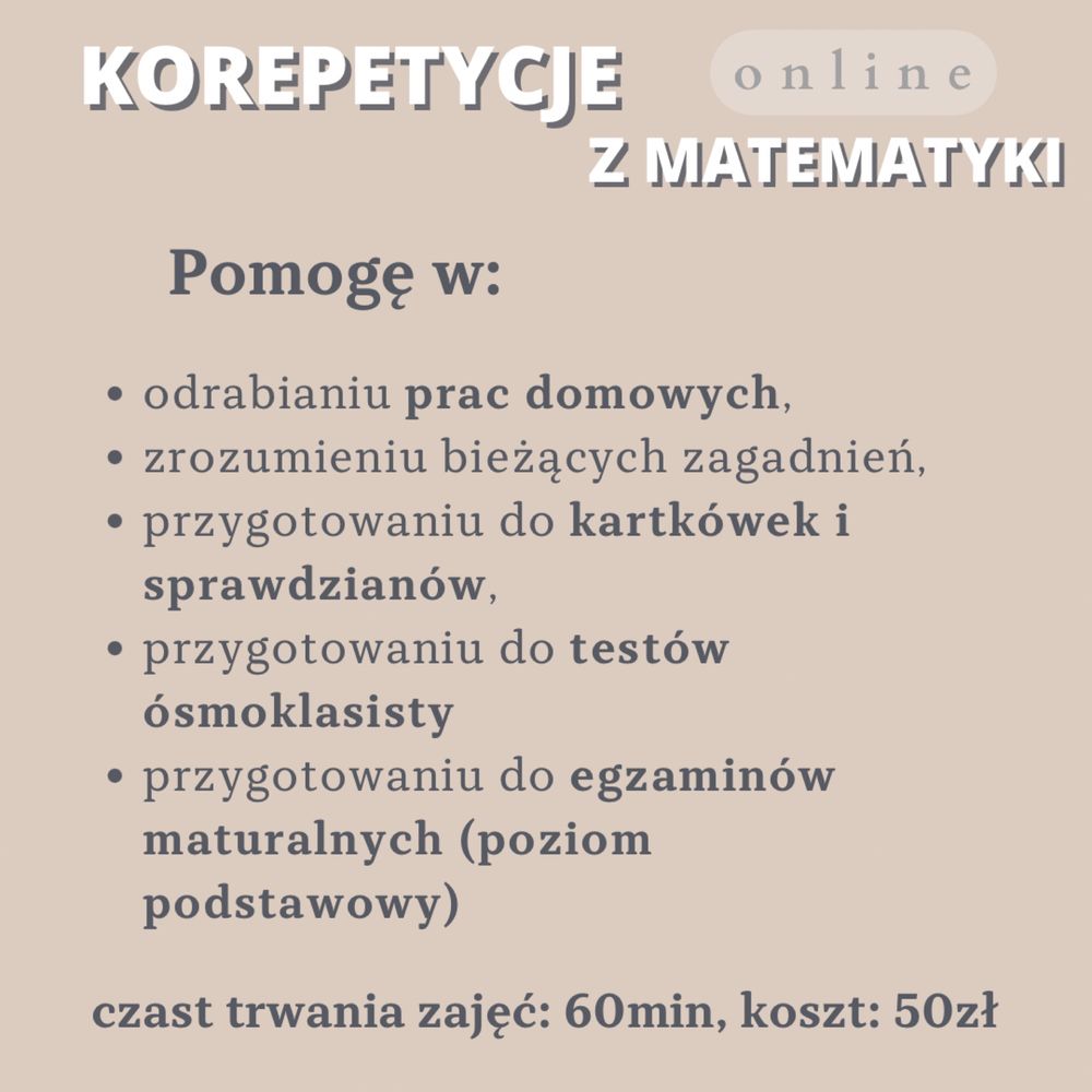 Korepetycje z Matematyki