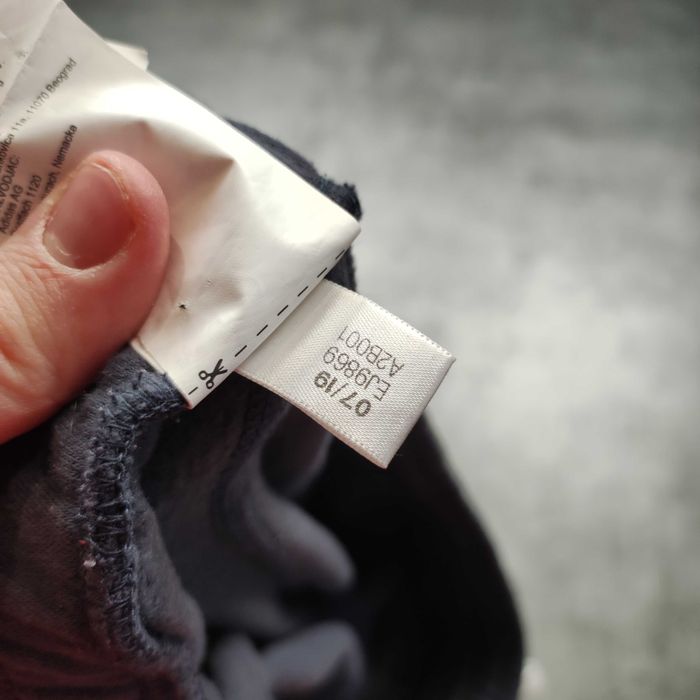 MĘSKIE Dresy Sportowe Granatowe Duże Logo Joggery Spodnie Reebok Gym