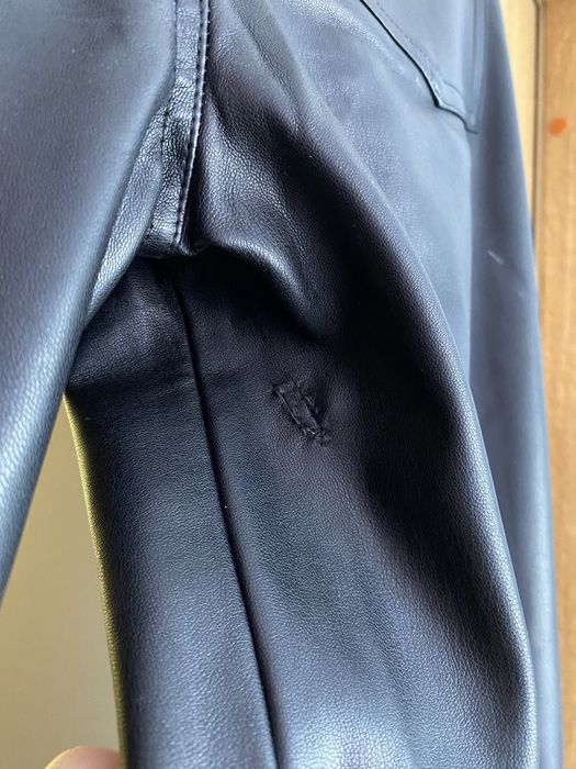 Spodnie woskowane wide leg