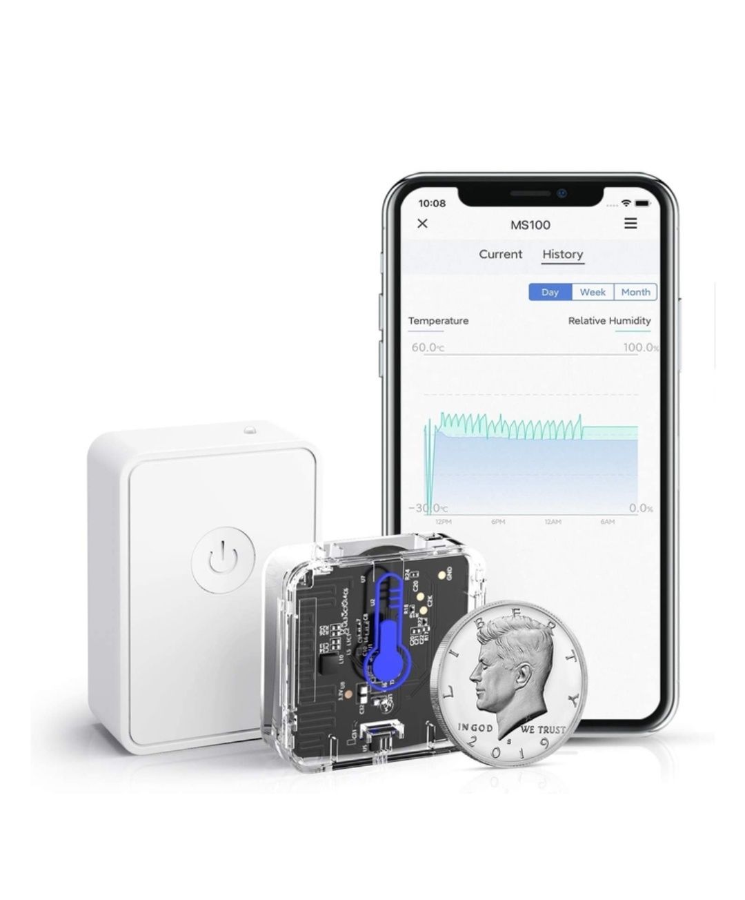 Умный Wi-fi датчик температуры и влажности комплект MS100H