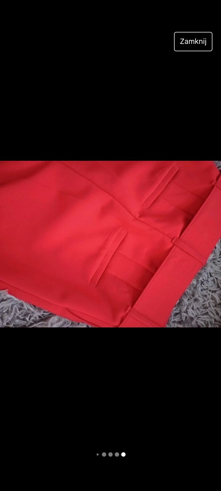 Spodnie eleganckie 38 Amisu czerwone
