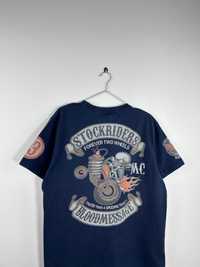 Vintage Blood Massage Stockriders Motorcycle koszulka