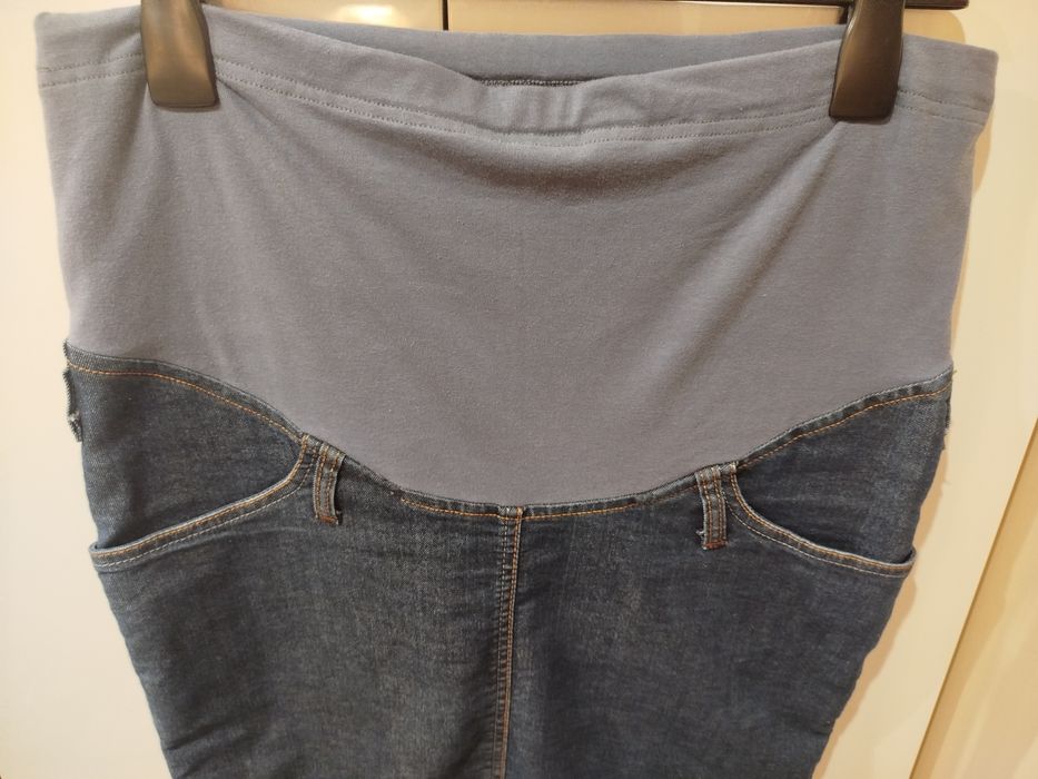 Spódnica ciążowa dżinsowa ołówkowa z kieszeniami r.  L