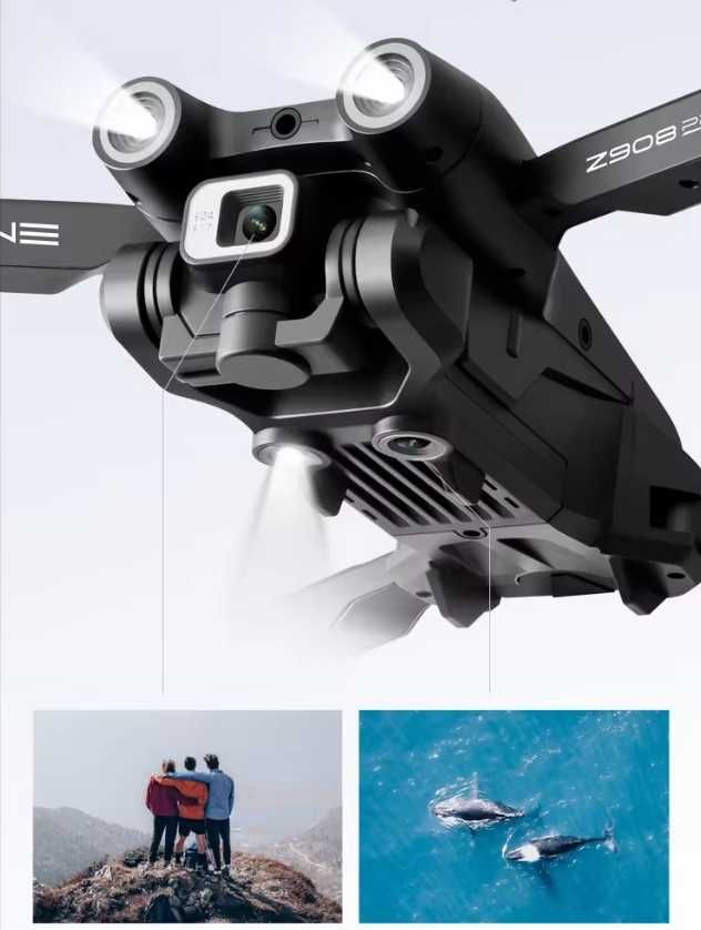 Dron Z908 MAX KAMERA UNIKANIE Przeszkód WIFI 3X Baterie bezszczotkowy
