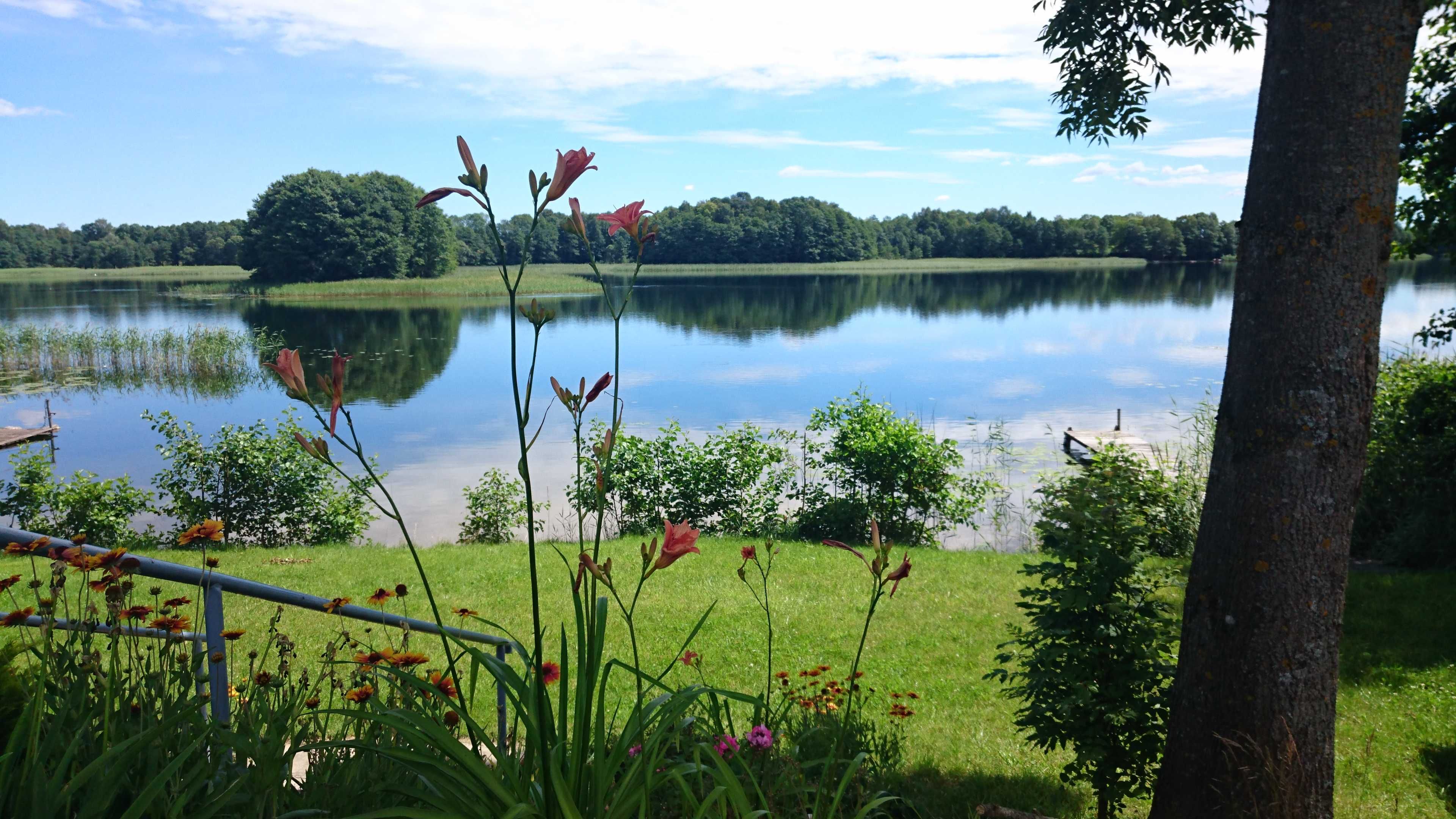 Mazury 2025 - Dom nad jeziorem z własną plażą i pomostem/łódka/ kajak