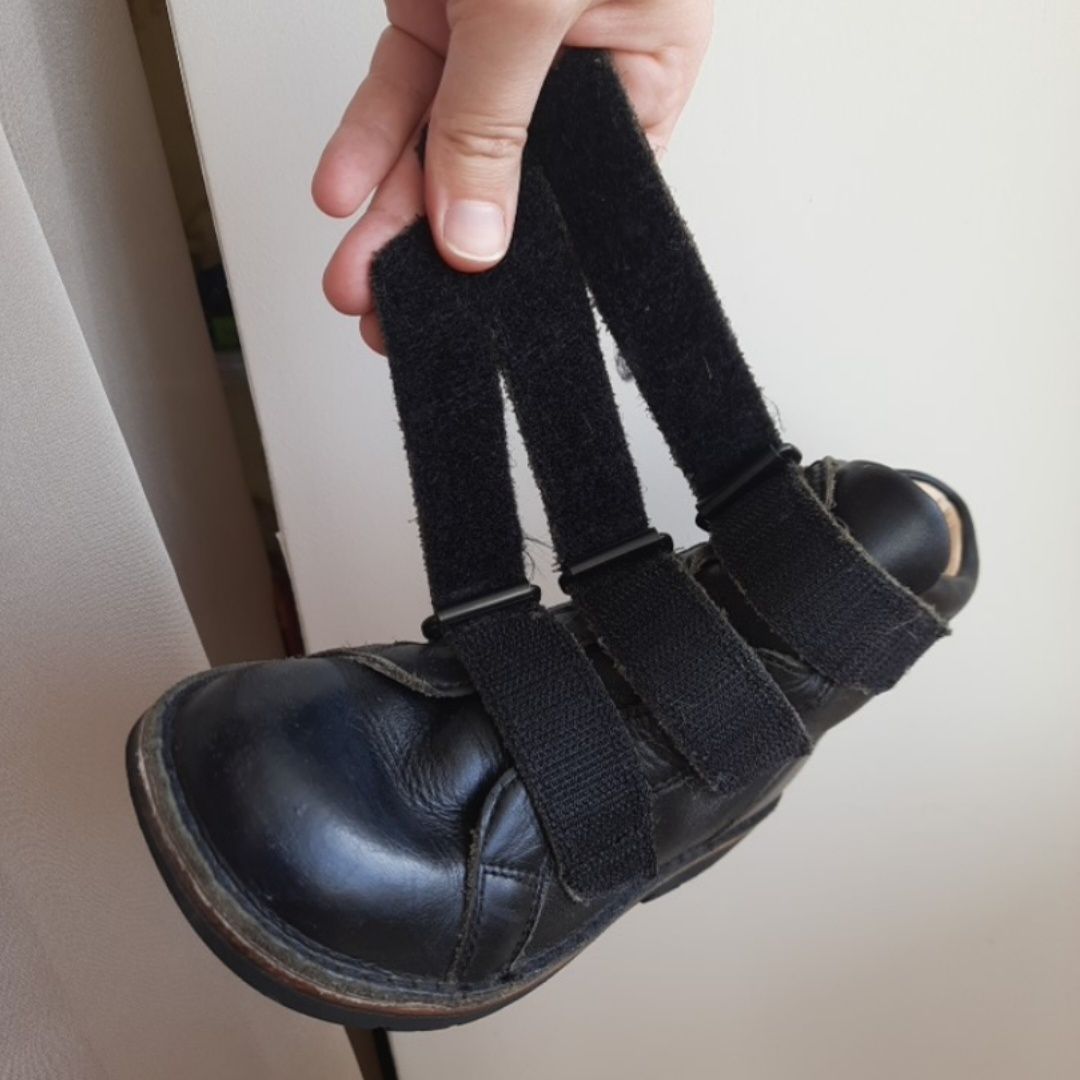 Ортопедичні шкіряні ботинки черевики на липучках вальгус 29 р Piedro