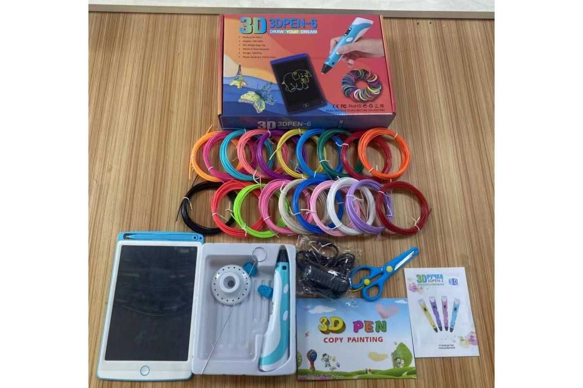 Набор ручка 3Dpen + планшет для рисования пластик 100м  3д ручка