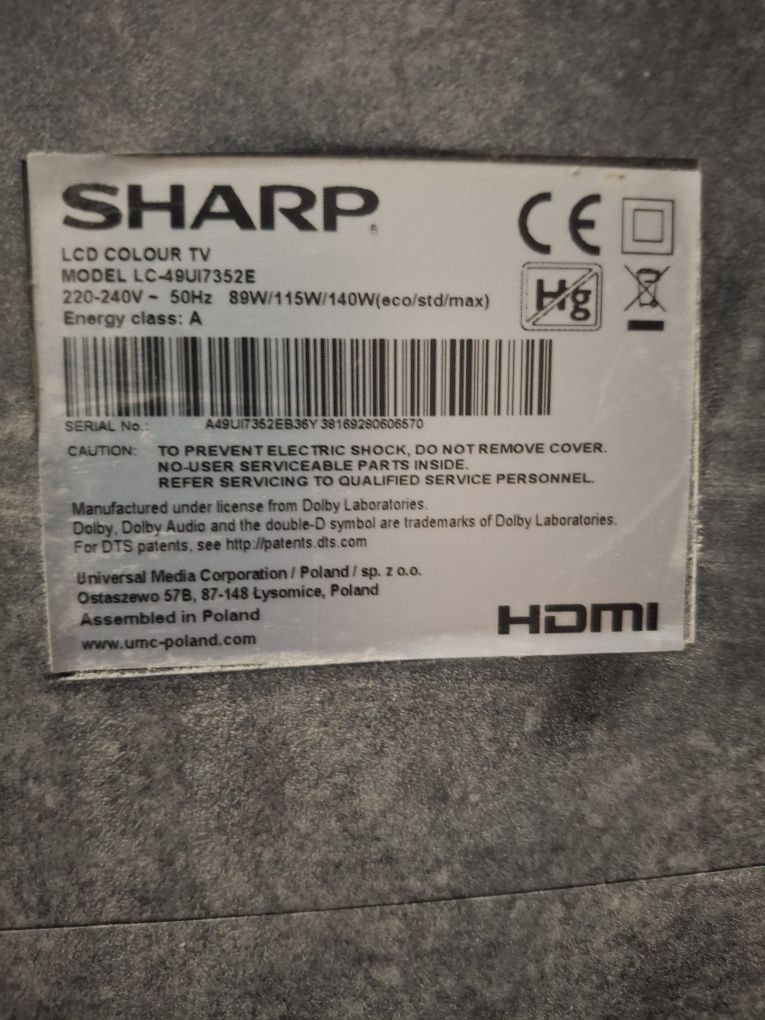 Tv SHARP LC "43" 109cm SMART TV 4K