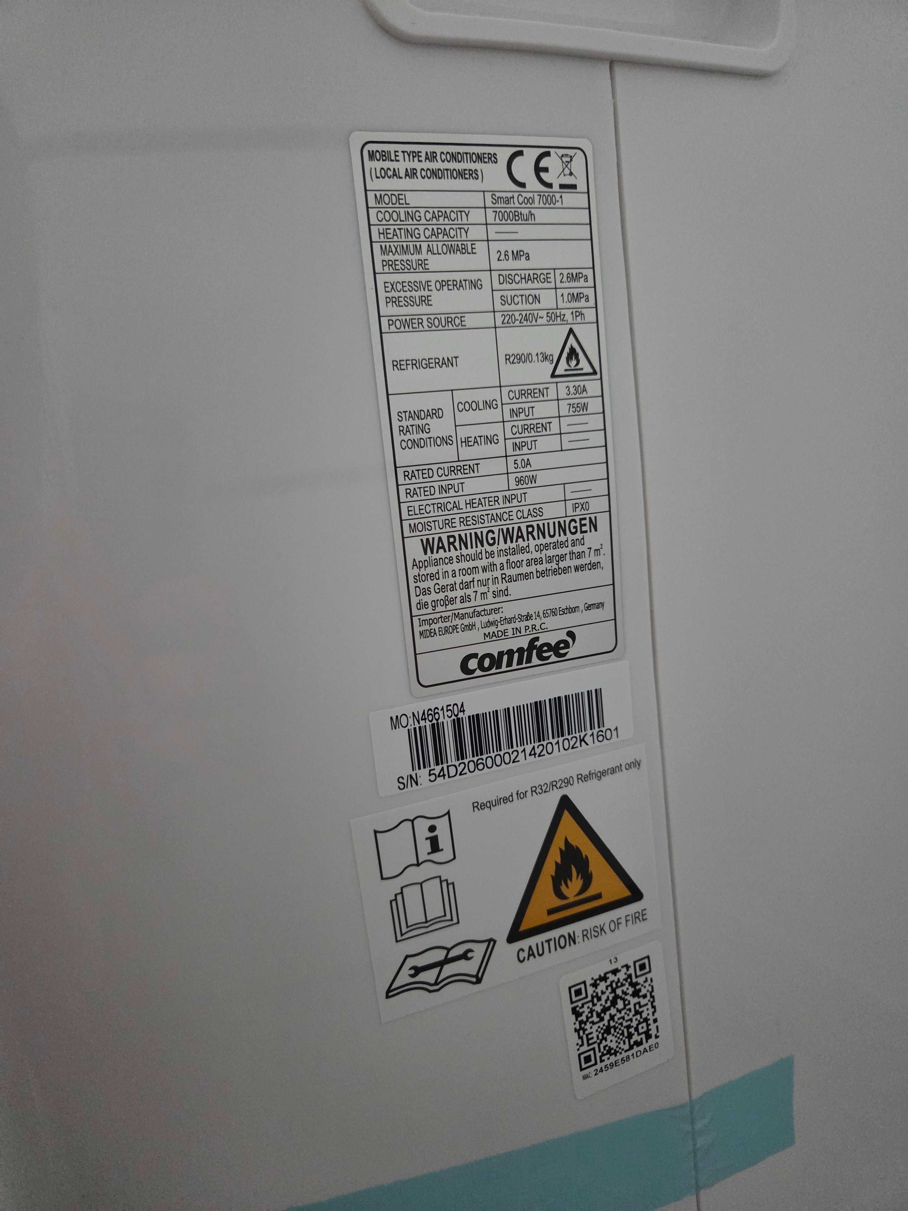 Klimatyzator Comfee Mobilny Smart Cool 7000-1