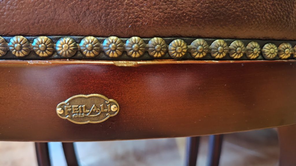 Elegancki zestaw z drewna okazja 8 krzeseł cudne datale nity