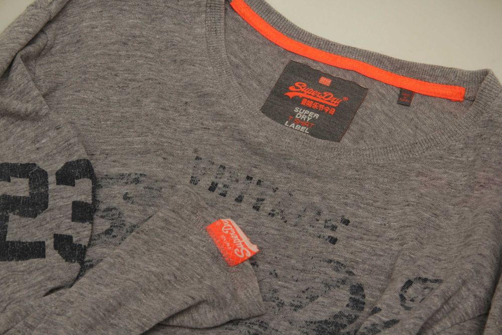 Superdry рр M меланжевый лонгслив