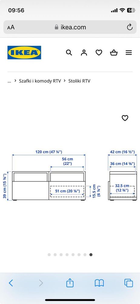 Szafka Ikea Besta dąb z białym