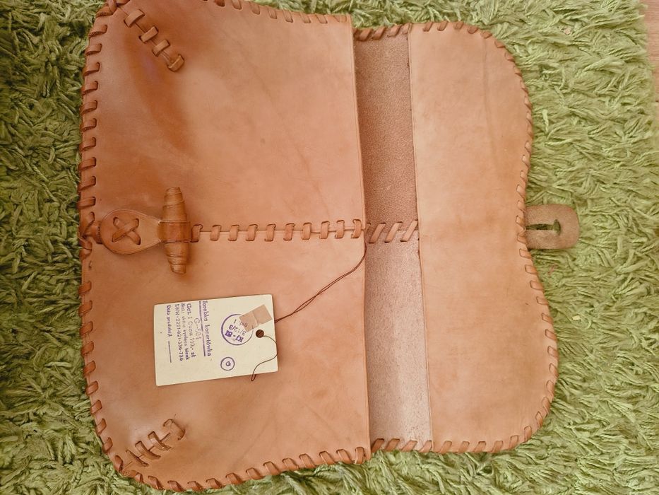 Torebka kopertówka, skóra bydlęca blank 25zł