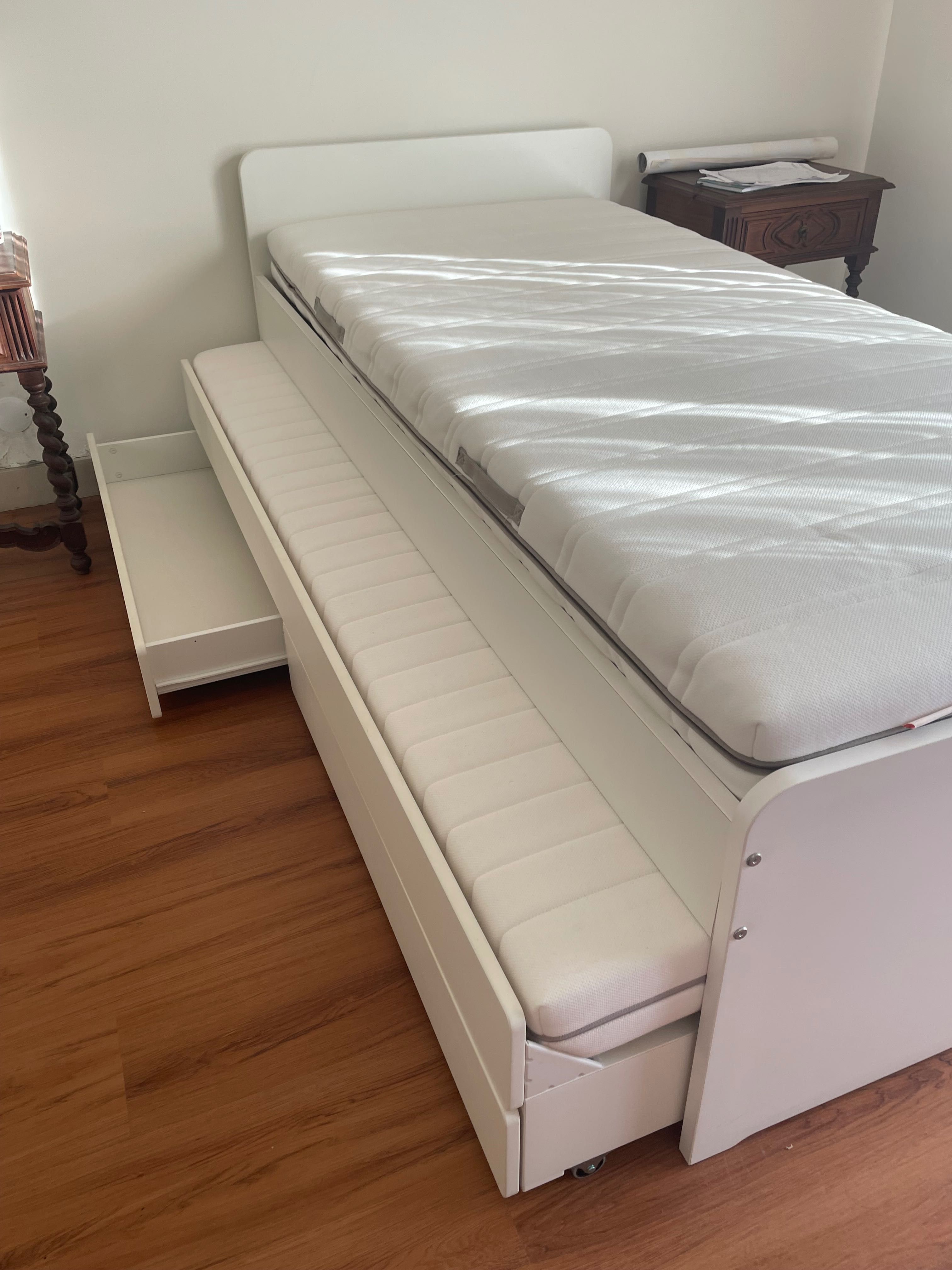 Cama individual dupla - Branca - Ikea