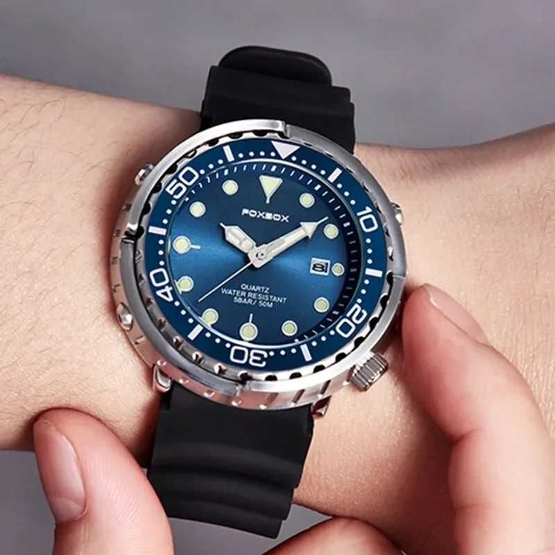 Duży Zegarek męski styl nurek tuńczyk 47mm luma wodoszczelny WR50