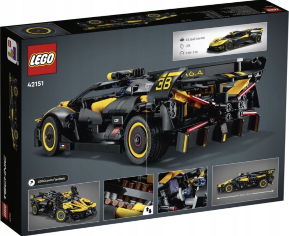 LEGO Technic Bolid Bugatti 42151 wyścigówka! Klocki!Gratis!