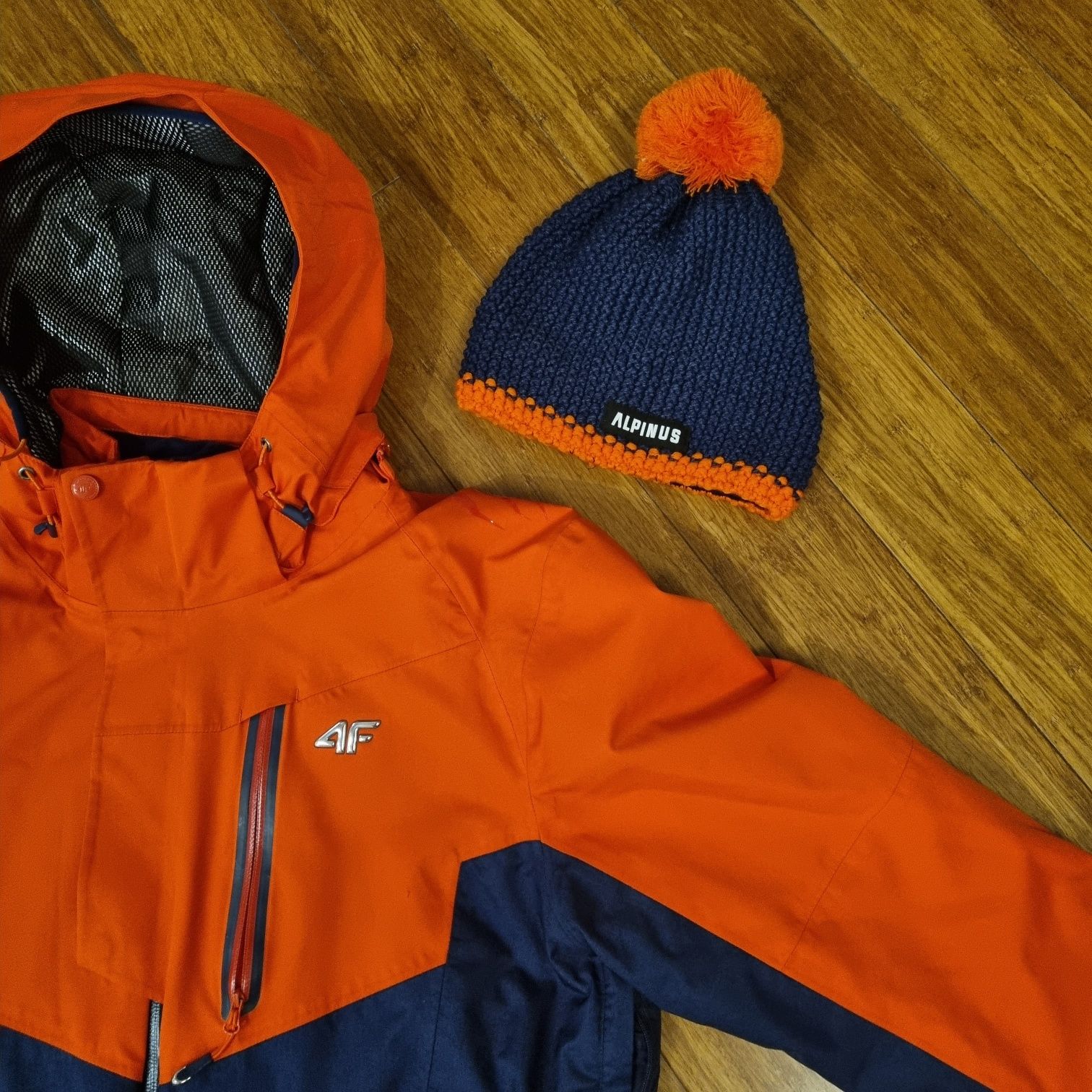 Spodnie narciarskie, kurtka i rekawiczki 4f,czapka Alpinus i reserved