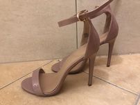 Szpilki nude bezowe sandalki na obcasie 38,5 39 39,5charlotte russe