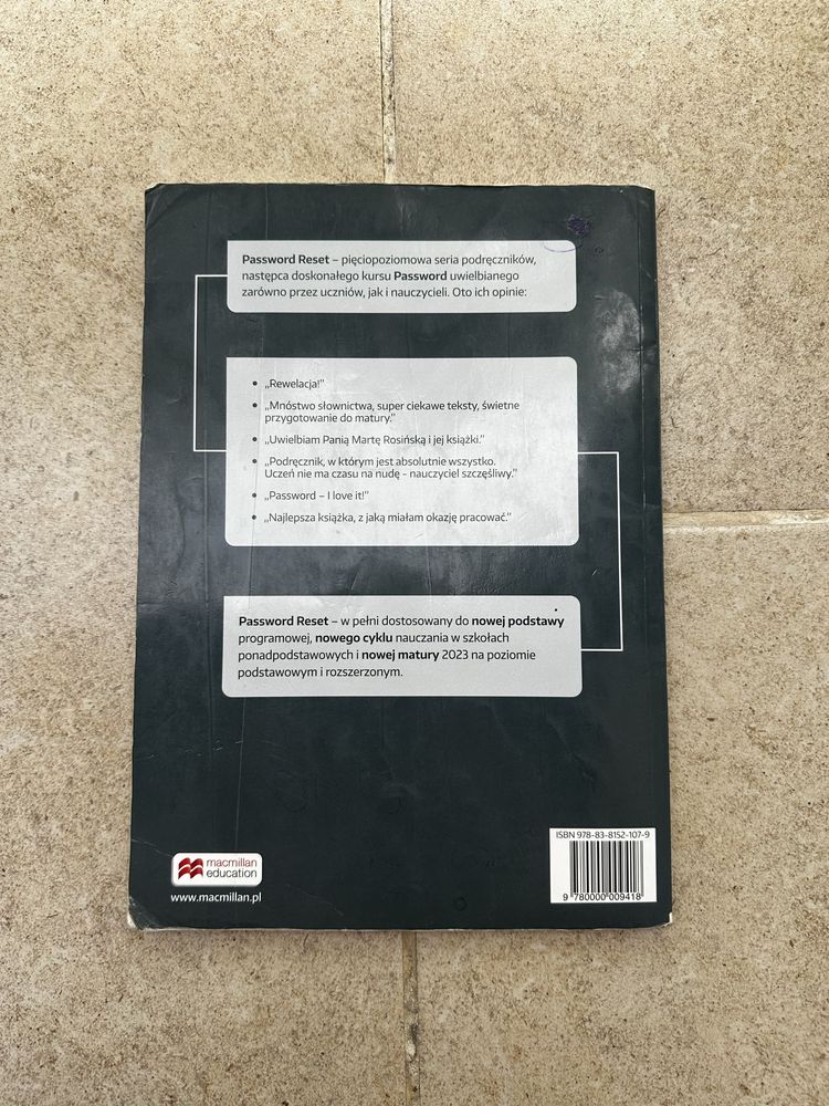 Password Reset B2 - podręcznik do angielskiego Macmillan Education
