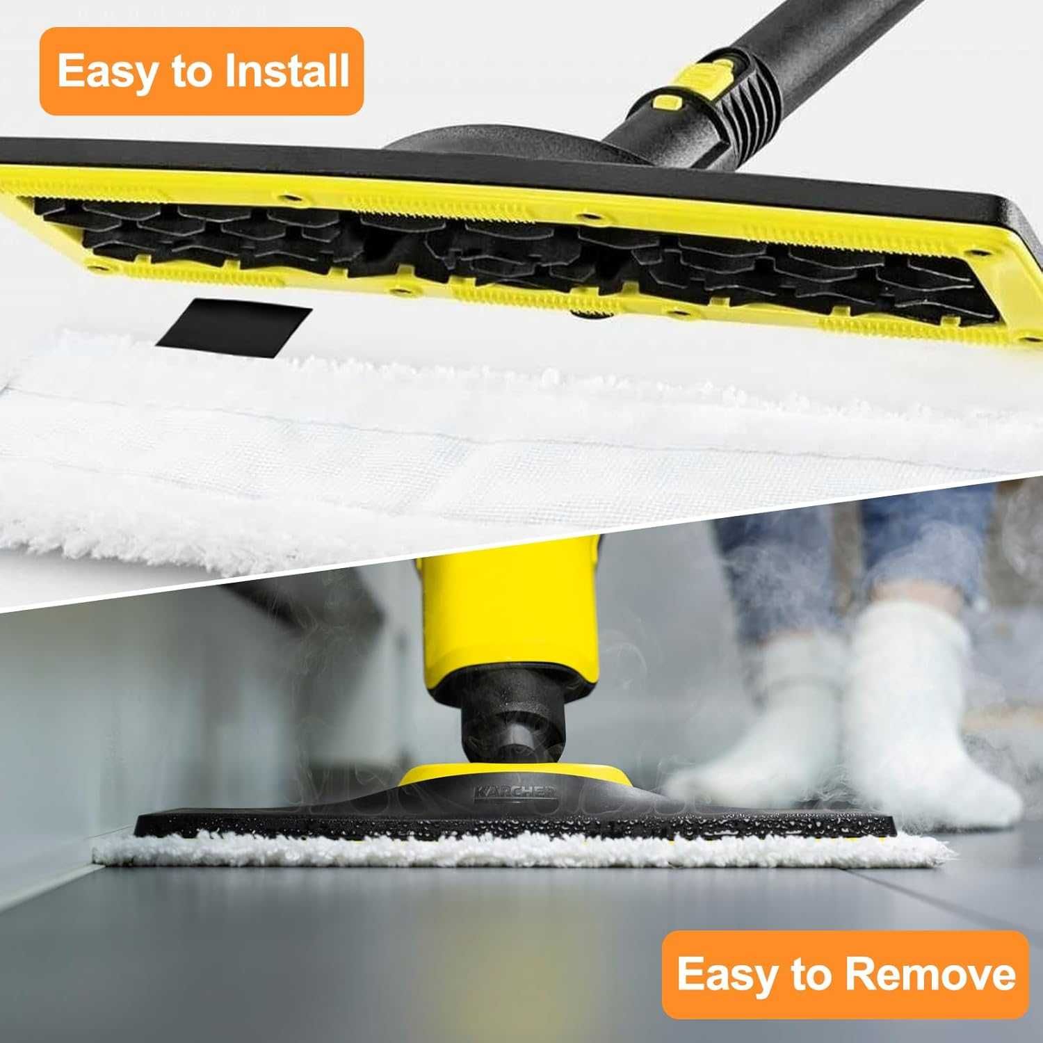 4x WKŁAD Nakładka do mopa parowego KARCHER SC1 SC2 SC3 SC4 SC5 EasyFix