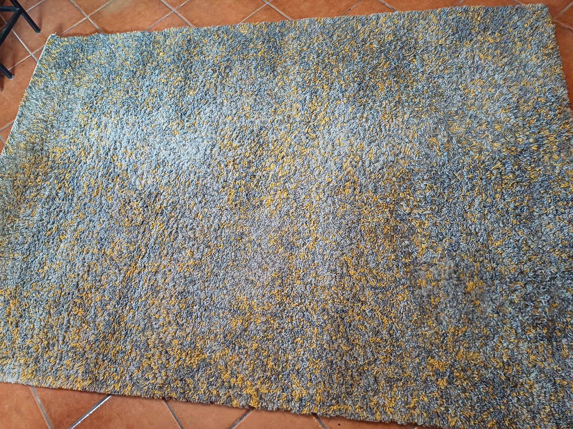 Carpete Lã 2x3m taupe amarelo