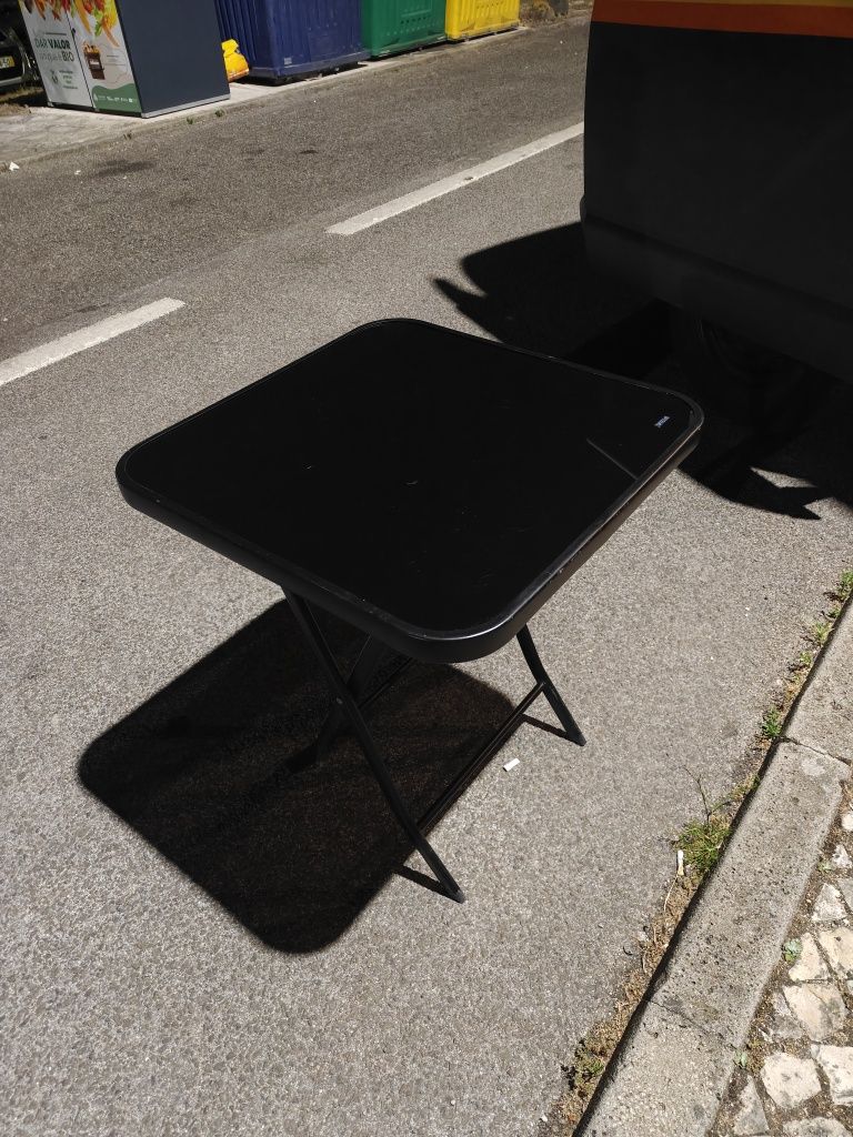 Mesa vidro temperado preto