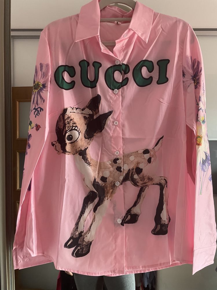 Gucci koszula z sarenką