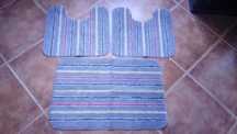 Conjunto de 3 Tapetes WC Cinzentos