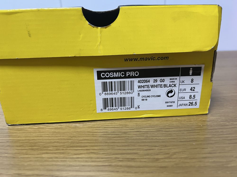 Sapato ciclismo Estrada Mavic Pro branco T 42