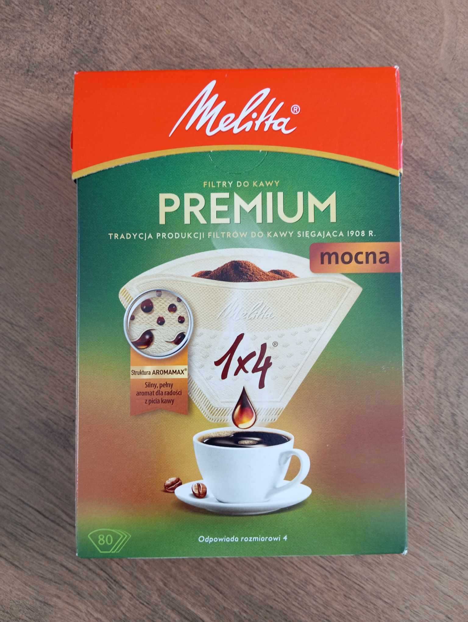 Papierowe filtry do kawy premium marki Melitta - 80 sztuk - Rozmiar 4