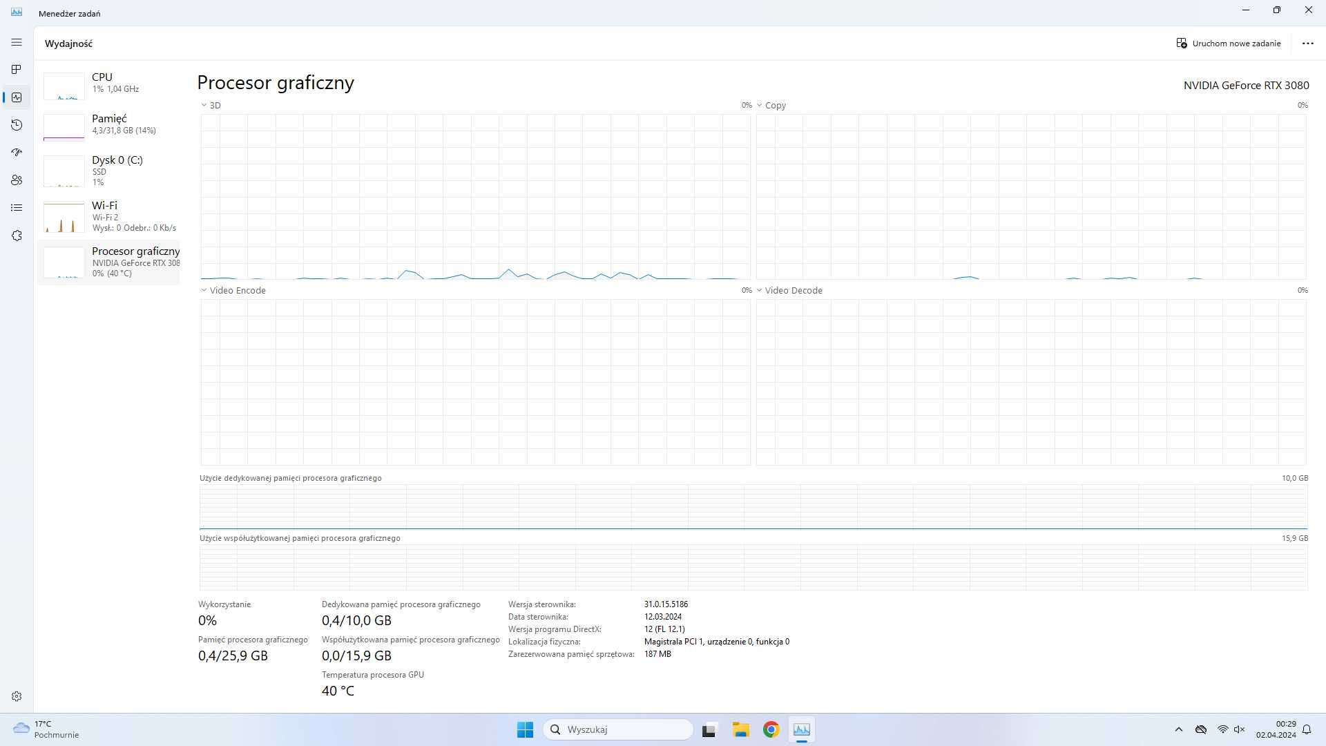 Komputer Gamingowy I5 13400F RTX 3080 32GB DDR5 1TB M2 GEN4 Gwarancja