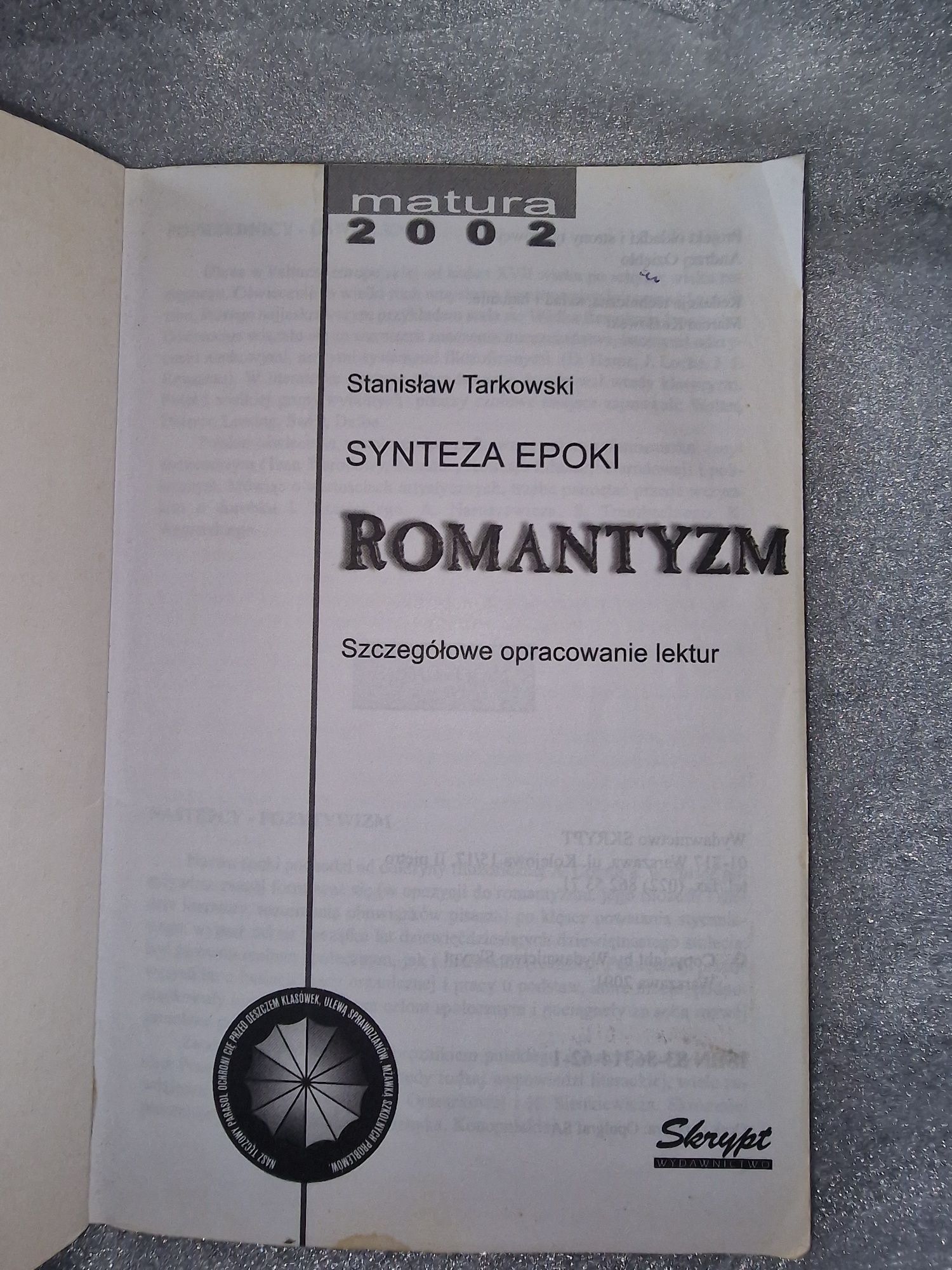 Romantyzm Syntezy epoki Stanisław Tarkowski