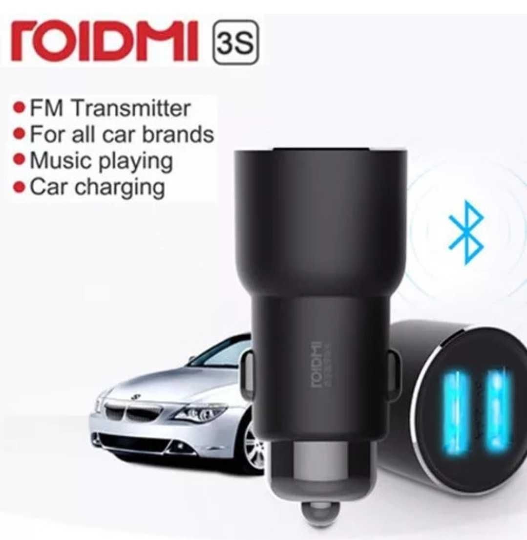 Roidmi 3S dual usb bluetooth музичний зарядний пристрій  Fm трансмітер