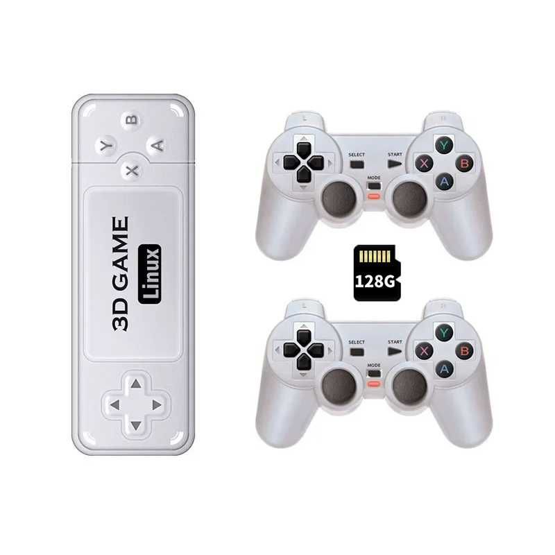 Ігрова приставка геймстик консоль Y6 3D Linux Game Stick 128GB S905X2