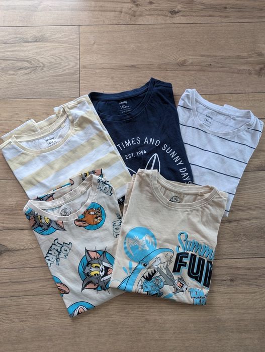 Zestaw 5szt T-shirt dla chłopca z Sinsay rozm 140