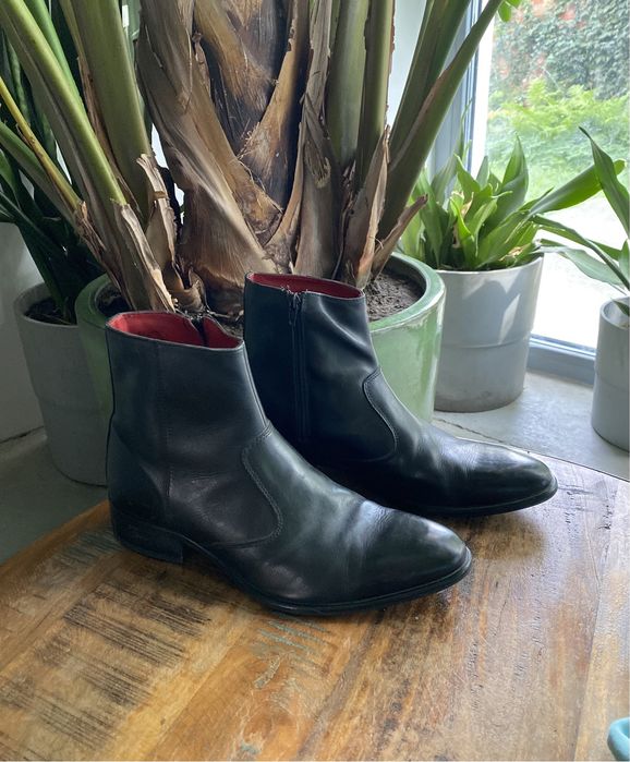 buty sztyblety, roz. 43, skóra wewnątrz i zewnątrz, stan SUPER