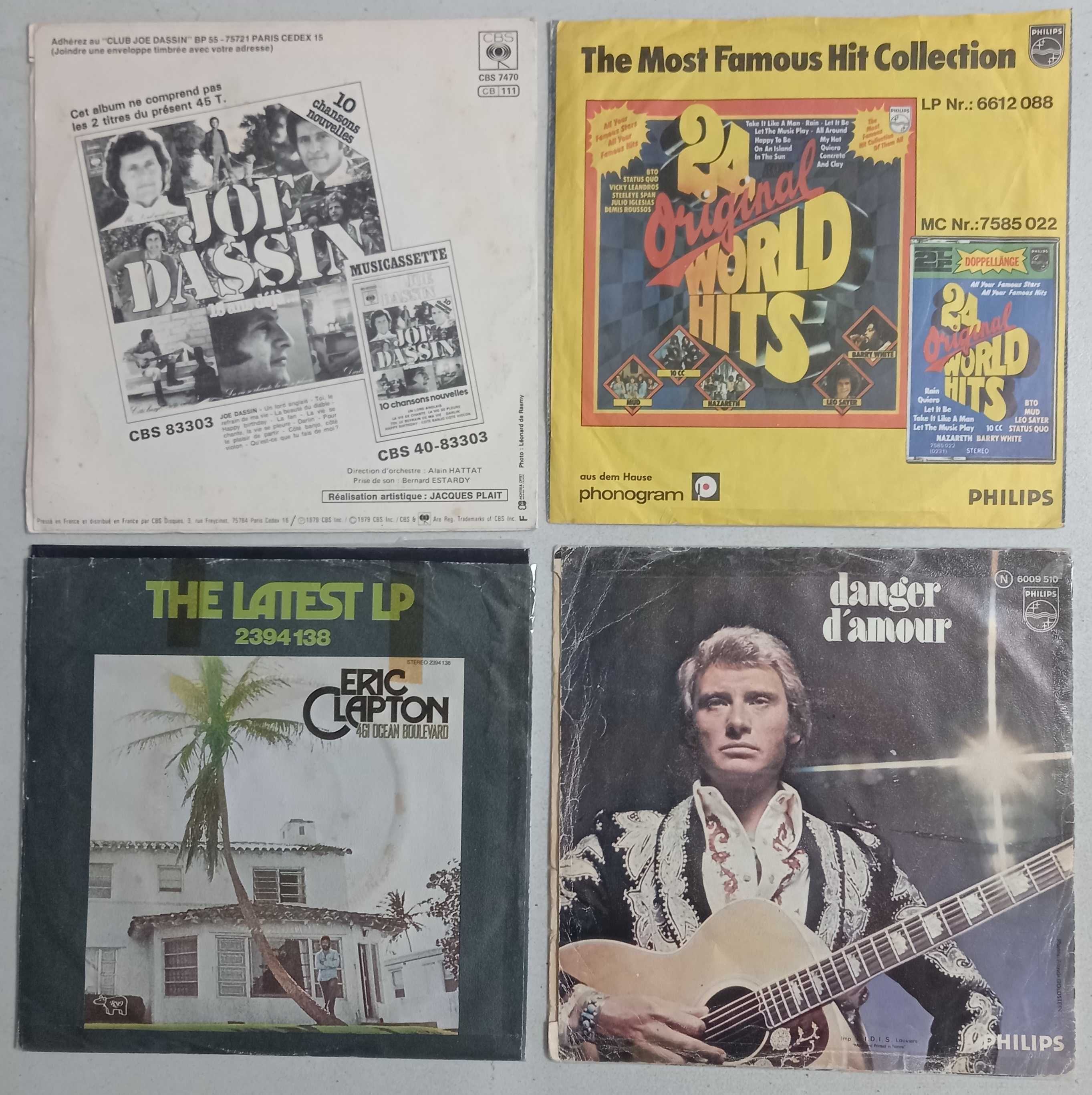Singles Joe Dassin, Johnny Hallyday, Eric Clapton, David Dundas