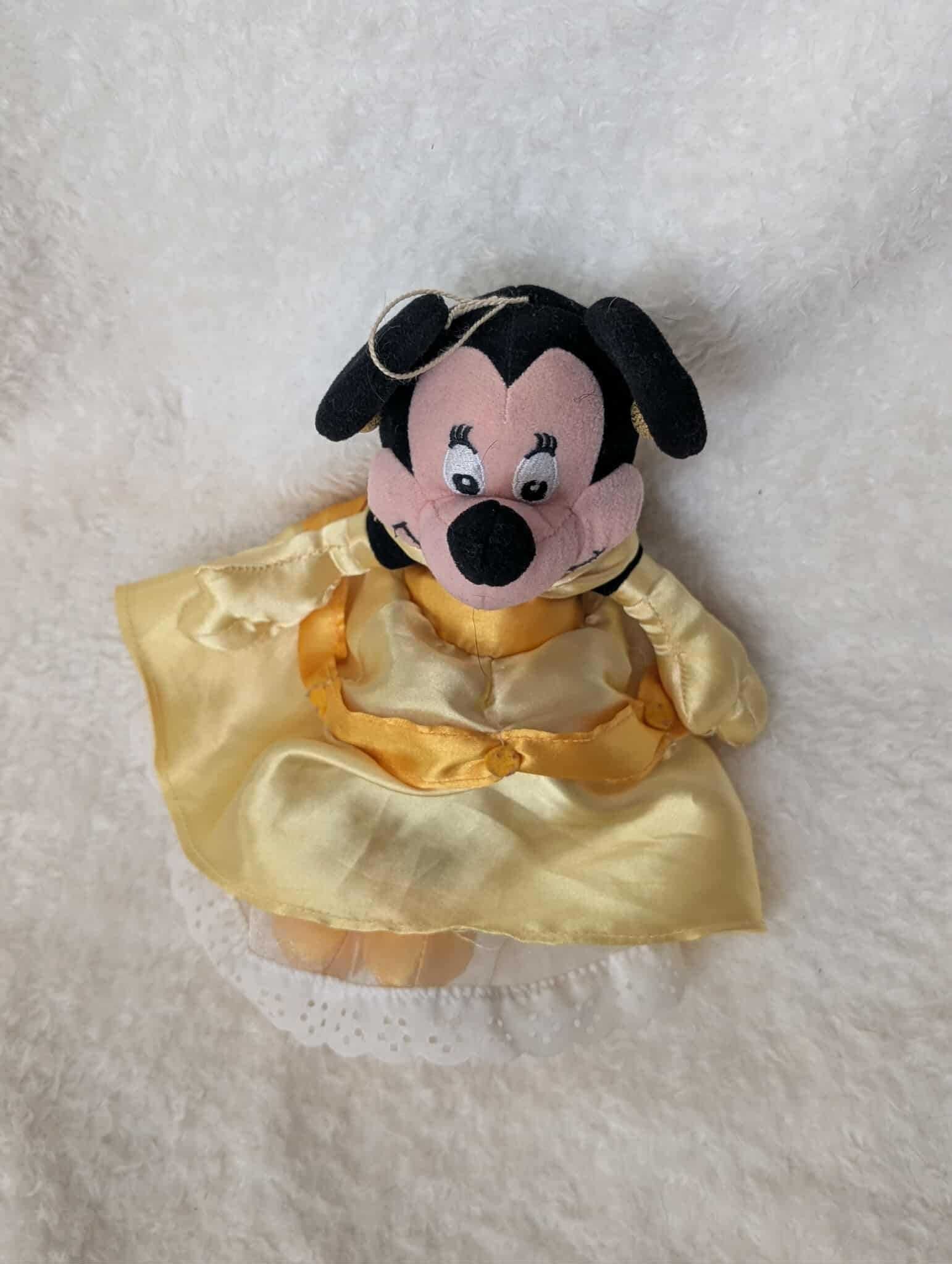 Disney Store Minnie Mouse w złotej sukni maskotka kolekcjonerska