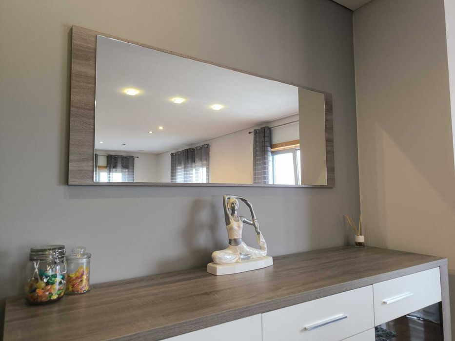 Espelho Sala Paris Carvalho Cinza/Branco - Lourini