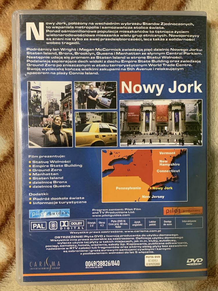 Nowy Jork USA  Podróże marzeń dvd film podróżniczy Statua Wolności Mam